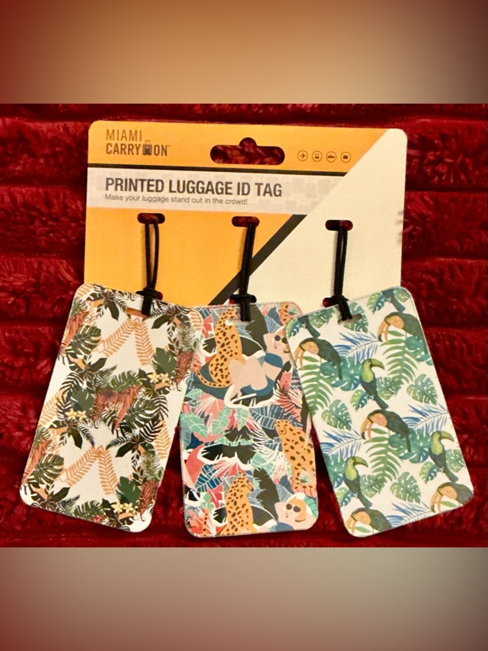 Safari Luggage ID Tag – Multicolor Jungle Print